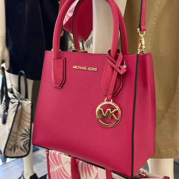 MICHAEL KORSMercer Medium Pebbled Leather Crossbody Satchel BagNWT